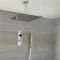 Milano Vis - Chrome Thermostatic Digital Shower with Ceiling Mounted Square Shower Head and Hand Shower (2 Outlet)