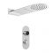 Milano Vis - Chrome Thermostatic Digital Shower with Round Waterblade Shower Head (2 Outlet)