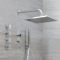 Milano Vis - Chrome Thermostatic Digital Shower with Wall Mounted Square Shower Head, Hand Shower and Body Jets (3 Outlet)