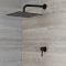Milano Nero - Black Shower with Wall Mounted Square Shower Head (1 Outlet)