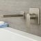 Milano Ashurst - Modern Wall Mounted Basin or Bath Mixer Tap - Brushed Nickel