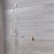 Milano Hunston - Brushed Nickel Shower with Square Hand Shower and Riser Rail (1 Outlet)
