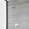 Milano Arcadia - Modern Chrome Shower with Round Shower Head (1 Outlet)