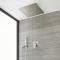 Milano Hunston - Brushed Nickel Shower with Recessed Shower Head and Hand Shower Kit (2 Outlet)