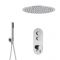 Milano Orta - Chrome Thermostatic Shower with Round Recessed Shower Head and Hand Shower (2 Outlet)