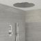 Milano Orta - Chrome Thermostatic Shower with Round Recessed Shower Head and Hand Shower (2 Outlet)