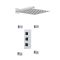 Milano Arvo - Chrome Thermostatic Shower with Shower Head and Body Jets (2 Outlet)