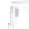 Milano Arvo - Chrome Thermostatic Shower with Shower Head, Hand Shower and Riser Rail (2 Outlet)