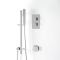 Milano Arvo - Chrome Thermostatic Shower with Overflow Bath Filler and Riser Rail with Hand Shower (2 Outlet)