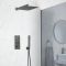 Milano Orno - Gun Metal Grey Thermostatic Shower with Shower Head and Hand Shower (2 Outlet)