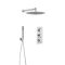 Milano Mirage - Chrome Thermostatic Shower with Ceiling Mounted Shower Head and Hand Shower (2 Outlet)