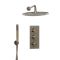 Milano Clarus - Thermostatic Shower with Shower Head and Hand Shower - Brushed Brass (2 Outlet)