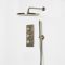 Milano Clarus - Thermostatic Shower with Shower Head and Hand Shower - Brushed Brass