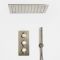 Milano Clarus - Thermostatic Shower with Recessed Shower Head and Hand Shower - Brushed Brass