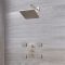 Milano Hunston - Brushed Nickel Thermostatic Shower with Shower Head and Body Jets (2 Outlet)