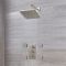 Milano Hunston - Brushed Nickel Thermostatic Shower with Shower Head and Body Jets (2 Outlet)