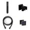 Milano Preto - Black Thermostatic Shower with Diverter, Recessed Shower Head, Hand Shower and Body Jets (3 Outlet)
