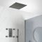 Milano Orno - Square 400mm Recessed Ceiling Mounted Shower Head - Gun Metal Grey
