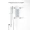 Milano Arvo - Chrome Thermostatic Shower with Diverter, Recessed Shower Head, Body Jets and Riser Rail with Hand Shower (3 Outlet)