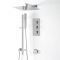 Milano Arvo - Chrome Thermostatic Shower with Diverter, Overflow Bath Filler, Shower Head, and Riser Rail with Hand Shower (3 Outlet)