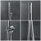 Milano Mirage - Chrome Thermostatic Shower with Diverter, Ceiling Mounted Shower Head, Hand Shower and Body Jets (3 Outlet)