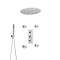 Milano Mirage - Chrome Thermostatic Shower with Diverter, Recessed Shower Head, Hand Shower and Body Jets (3 Outlet)