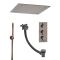 Milano Amara - Thermostatic Shower with Diverter, Recessed Shower Head, Hand Shower and Overflow Bath Filler - Brushed Copper