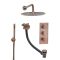 Milano Eris - Thermostatic Shower with Diverter, Shower Head, Hand Shower and Overflow Bath Filler - Copper