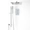 Milano Arvo - Chrome Thermostatic Shower with Diverter, Riser Rail with Hand Shower and Shower Head (2 Outlet)