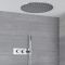 Milano Mirage - Chrome Thermostatic Shower with Diverter, Recessed Shower Head and Hand Shower (2 Outlet)