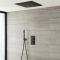 Milano Nero - Black Thermostatic Shower with Diverter, Recessed Shower Head and Hand Shower (2 Outlet)