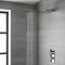 Milano Mirage - Chrome Thermostatic Shower with Diverter and Waterblade Shower Head (2 Outlet)
