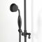 Milano Elizabeth - Black Traditional Thermostatic Shower with Diverter, Shower Head, Hand Shower and Riser Rail (2 Outlet)