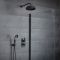Milano Elizabeth - Black Traditional Thermostatic Shower with Diverter, Shower Head and Hand Shower (2 Outlet)