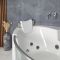 Milano Breeze - Whirlpool Corner Spa Bath - 1400mm x 1400mm - Chrome
