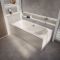 Milano Ballam - 1800mm x 800mm Modern Round Double Ended Bath - Choice of Panels