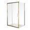 Milano Auro - Brushed Gold Sliding Shower Door - Choice of Sizes and Side Panel