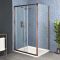 Milano Vara - Brushed Copper Sliding Shower Door - Choice of Sizes and Side Panel