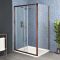 Milano Eris - Brushed Copper Sliding Shower Door - Choice of Sizes and Side Panel