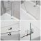 Milano Portland - Frameless Sliding Door Shower Enclosure - Choice of Sizes and Side Panel