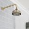 Milano Elizabeth - Brushed Gold 150mm Traditional Apron Shower Head and Wall Arm