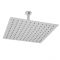 Milano Arvo - Modern Square 400mm Slim Shower Head with Ceiling Mounted Arm - Chrome