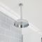 Milano Elizabeth - Chrome and White Traditional Thermostatic Shower with Ceiling Mounted Round Shower Head (1 Outlet)