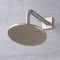 Milano Ashurst - 188mm Round Shower Head and Wall Arm - Brushed Nickel