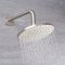 Milano Ashurst - 188mm Round Shower Head and Wall Arm - Brushed Nickel