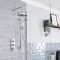 Milano Elizabeth - Chrome and White Traditional Thermostatic Shower System - Choice of Outlets