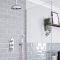 Milano Elizabeth - Chrome and White Traditional Thermostatic Shower System - Choice of Outlets