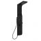 Milano Dalton - Modern Exposed Shower Tower Panel with Large Shower Head, Hand Shower and Body Jets - Black