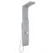 Milano Dalton - Modern Exposed Shower Tower Panel with Large Shower Head, Hand Shower and Body Jets - Matt Silver