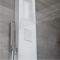 Milano Orton - Modern Exposed Shower Tower Panel with Shelf, Large Shower Head, Hand Shower and Body Jets - White